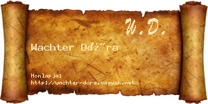Wachter Dóra névjegykártya